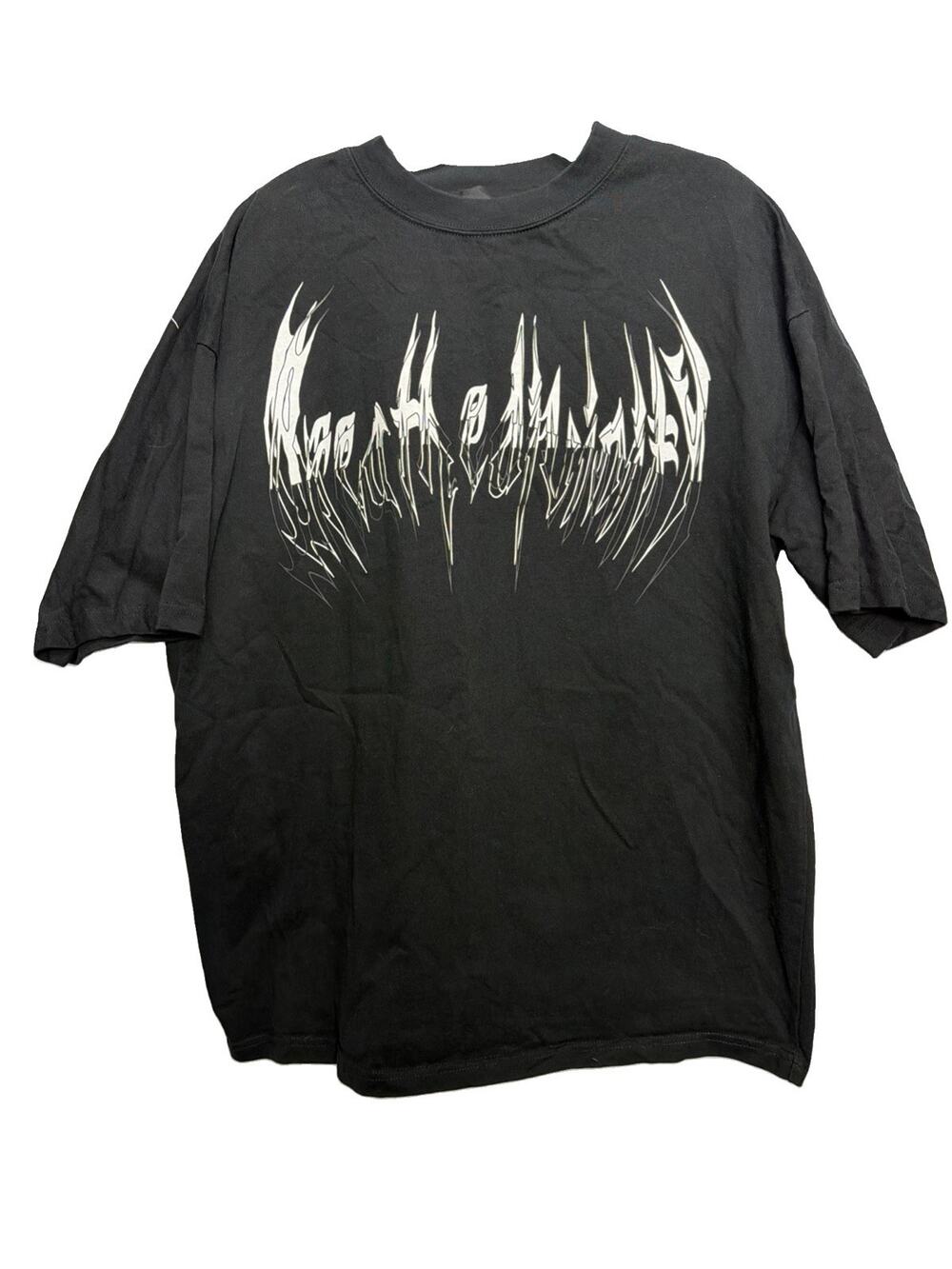 Breathe Divinity Men's Oversized T-Shirt Size Large Black Dragon Soul